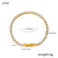 French Style Cubic Zirconia Tennis Bracelet 6W6JBR508