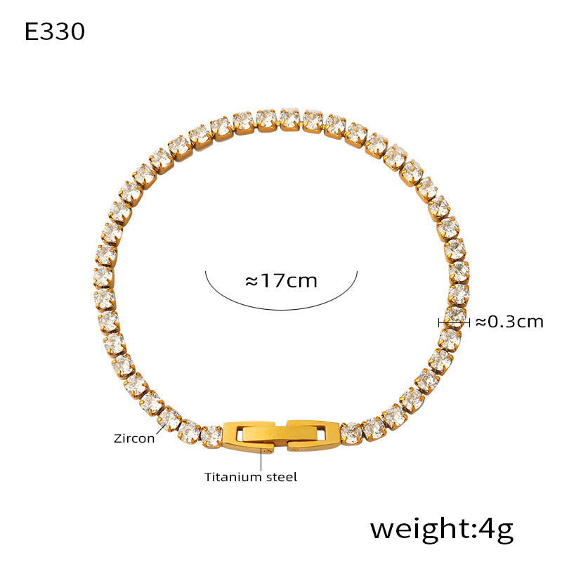French Style Cubic Zirconia Tennis Bracelet 6W6JBR508