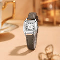 Classic Square Roman Numeral Leather Strap Watch MK2SSAS6W6JWA08