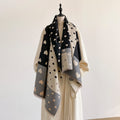 Reversible Jacquard Shawl Scarf - DippedShop Wholesale - #0739