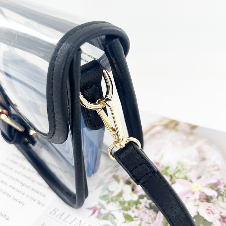 Trendy Transparent Leopard Print Square Crossbody Bag 6W10BBG1966