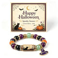 Handmade Halloween Ghost Beaded Stretch Bracelet 6W6JBR449