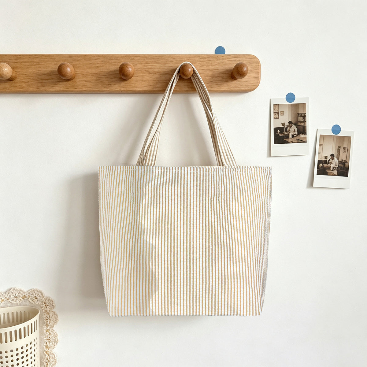Minimalist Striped Print Large Capacity - DippedShop Wholesale - #4019