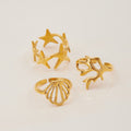 Ocean Style Geometric Gold Pla - DippedShop Wholesale - #2387