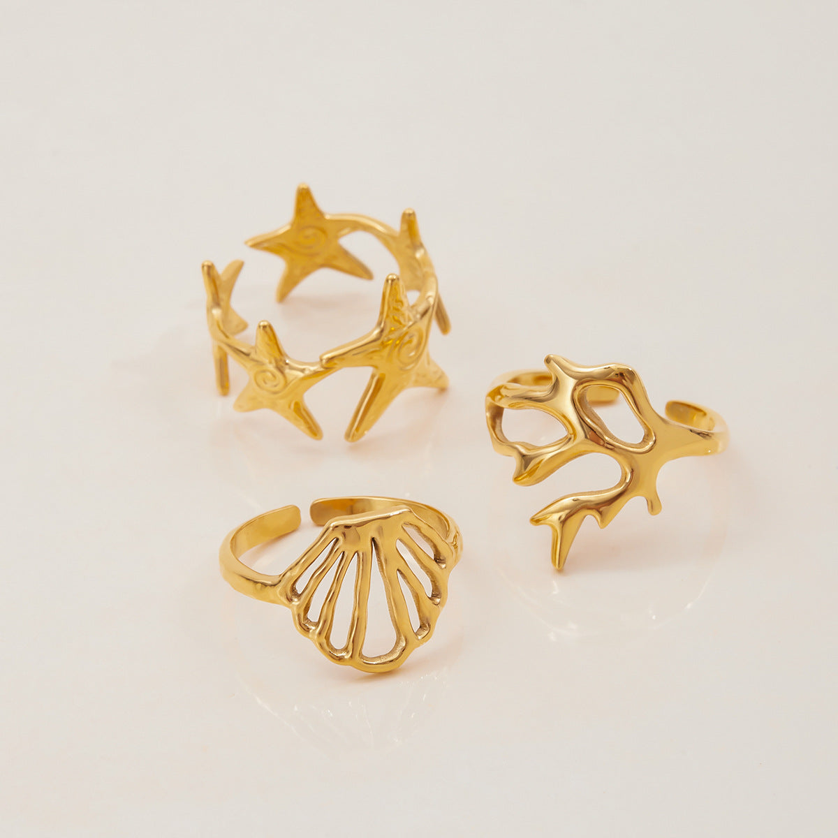 Ocean Style Geometric Gold Pla - DippedShop Wholesale - #2387