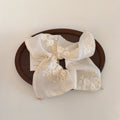 Elegant Floral Embroideries Square Hair Scrunchies MK2BW6W6HSR81