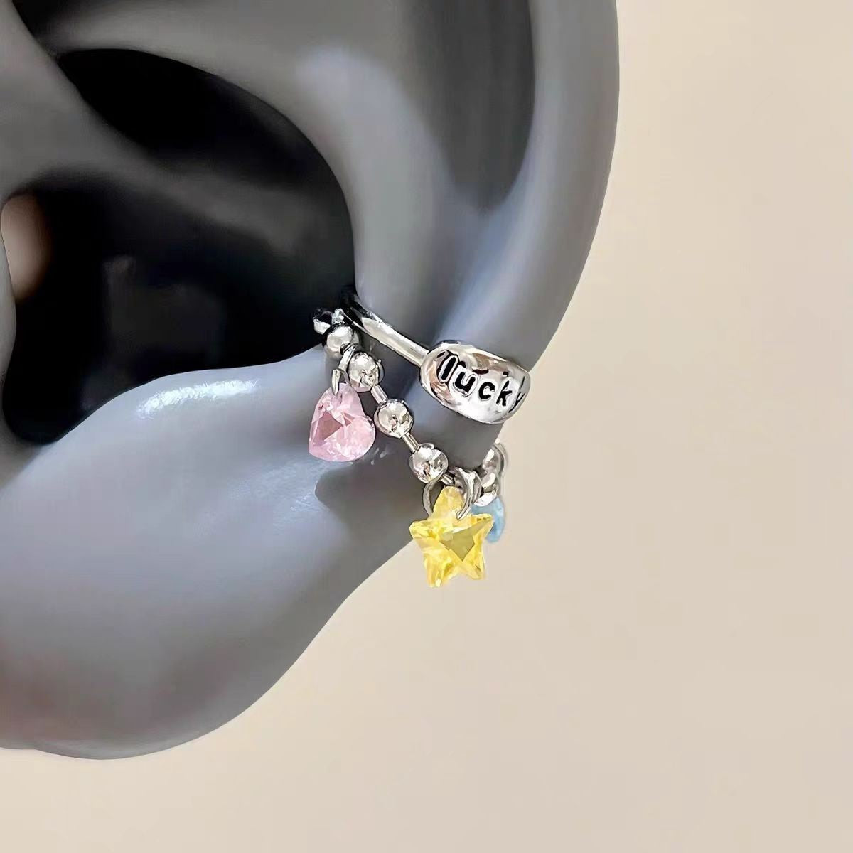Cross Rhinestone Hoop Earrings - DippedShop Wholesale - #2195