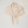 Minimalist Hollow Out Solid Color Knit Triangle Shawl 6W6NSC49