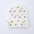 Rhinestone Safety Pin Beanie - DippedShop Wholesale - #6803