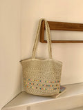 Large Woven Commuter Handbag - DippedShop Wholesale - #7795
