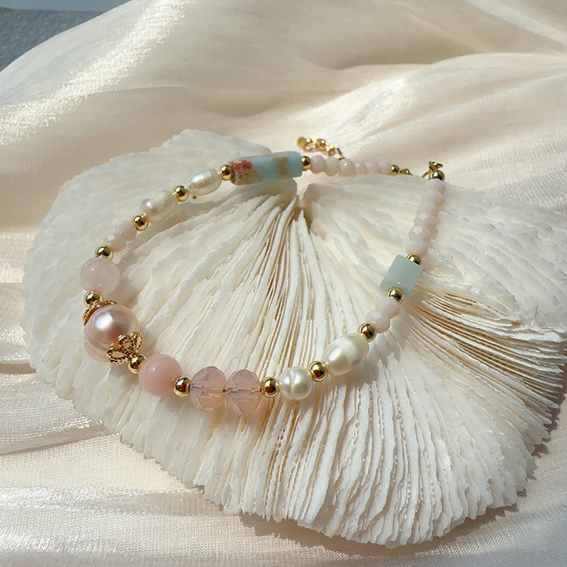 Boho Pearl Stone Bracelet - DippedShop Wholesale - #6595