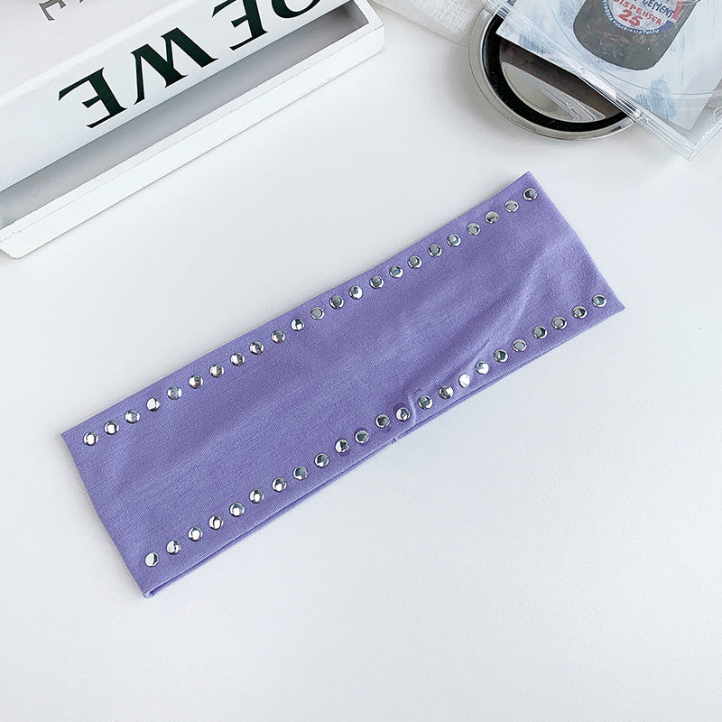 Metal Rivet Wide Headband - DippedShop Wholesale - #0787