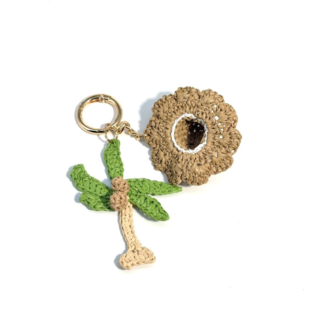Handmade Raffia Palm Keychain - DippedShop Wholesale - #3779