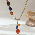 Vintage Asymmetric Beaded Necklace - DippedShop Wholesale - #6115