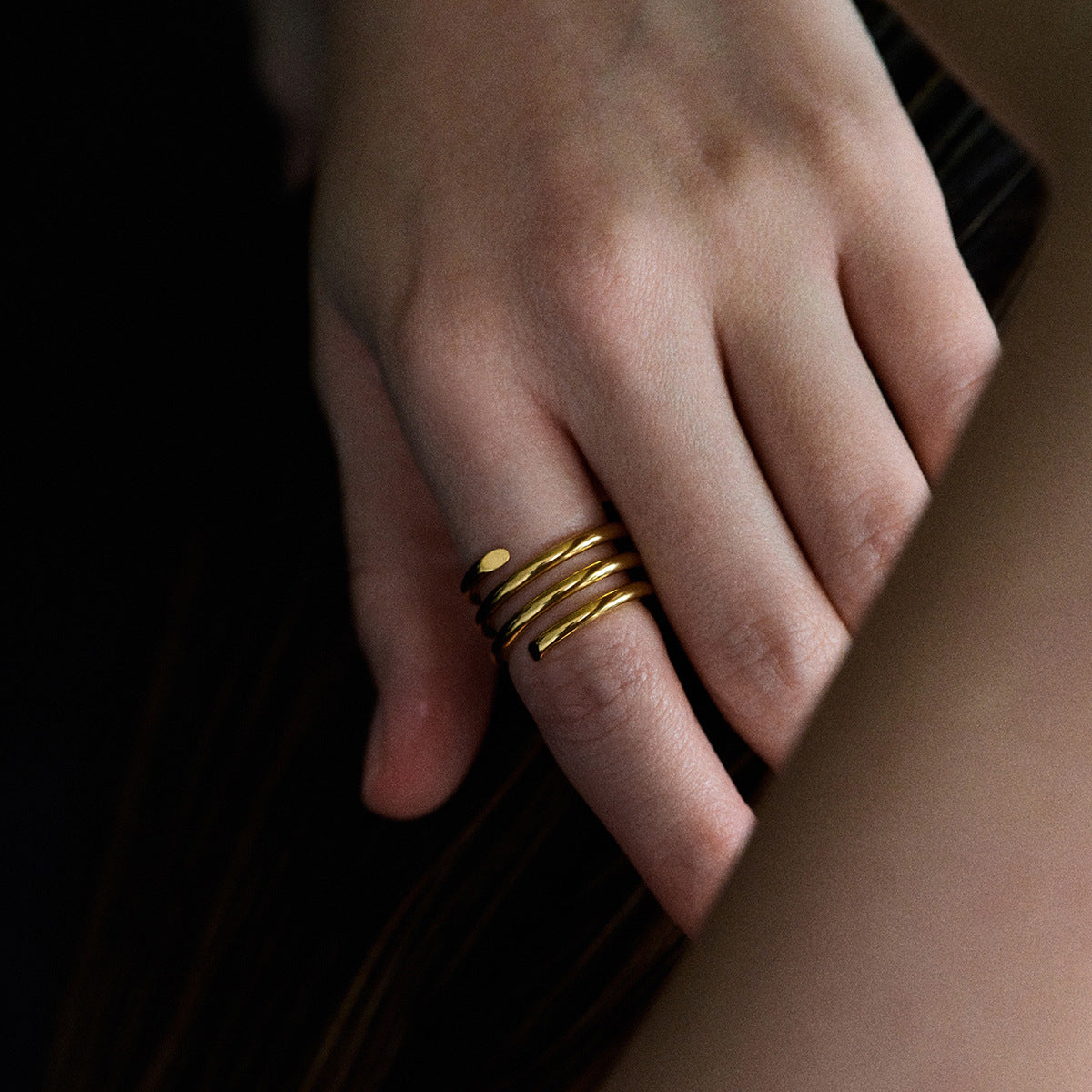 Geometric Open Wrap Ring - DippedShop Wholesale - #0243