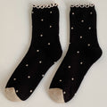 Cute Polka Dots Ruffle Crew Socks 6W8FSO546