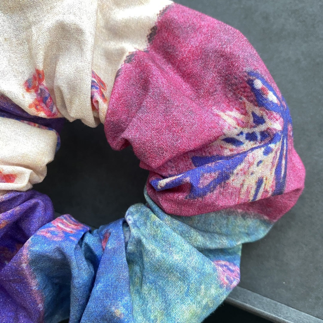Floral Elastic Hair Scrunchie - DippedShop Wholesale - #2067
