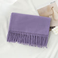 Minimalist Solid Color Tassel Scarf 6W6NSW306