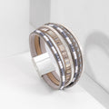 Boho Style Leather Braided Mullti-Layer Bracelet 6W6JBR499