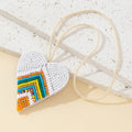 Colorful Beads Heart Pendant Keychain Bag Charm 6W10BBC779
