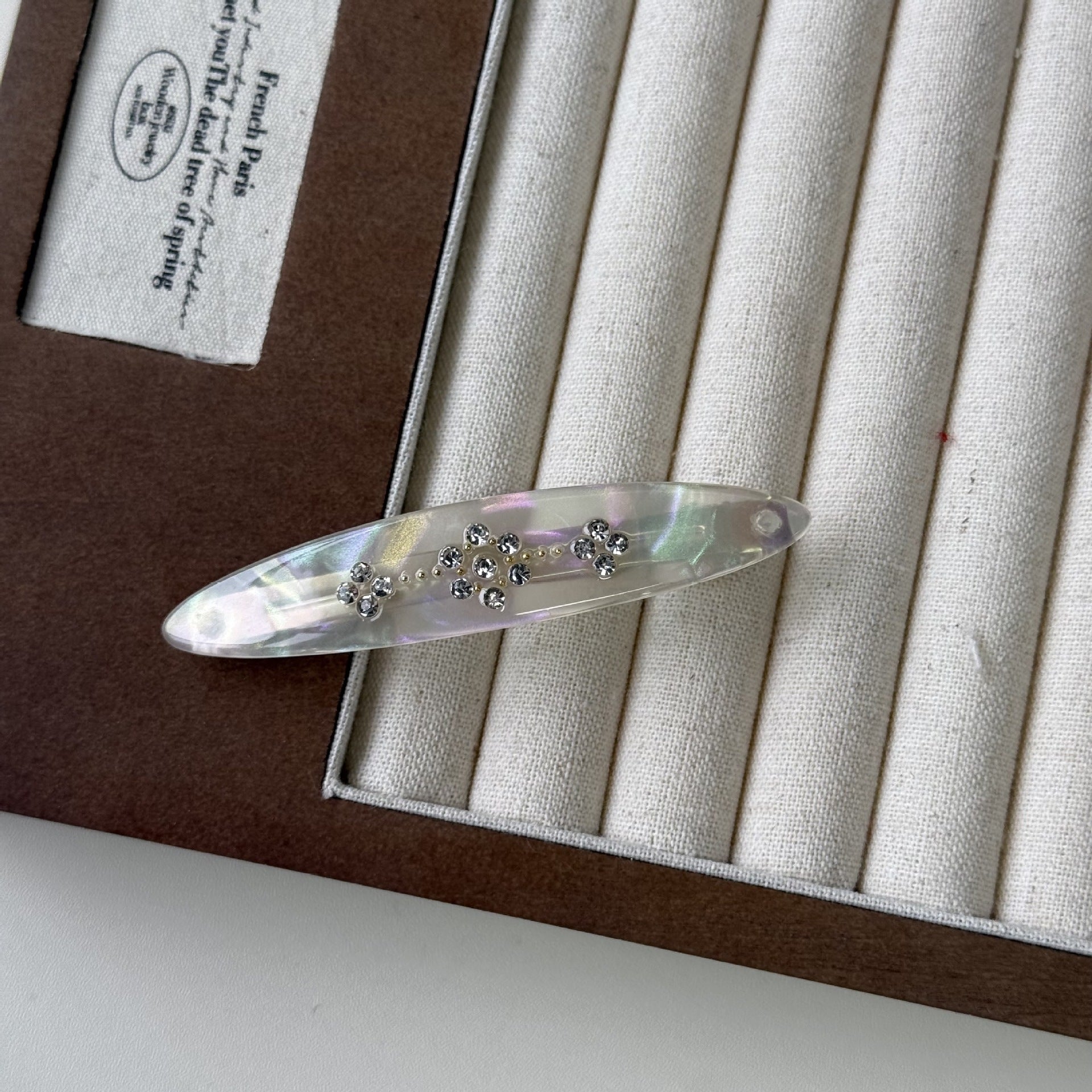 Vintage Rhinestone Floral Barrette - DippedShop Wholesale - #9475