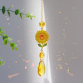 Rhinestone Sunflower Crystal Suncatcher - DippedShop Wholesale - #9683