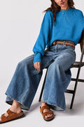 Solid Round Neck Sweater - DippedShop Wholesale - #2083