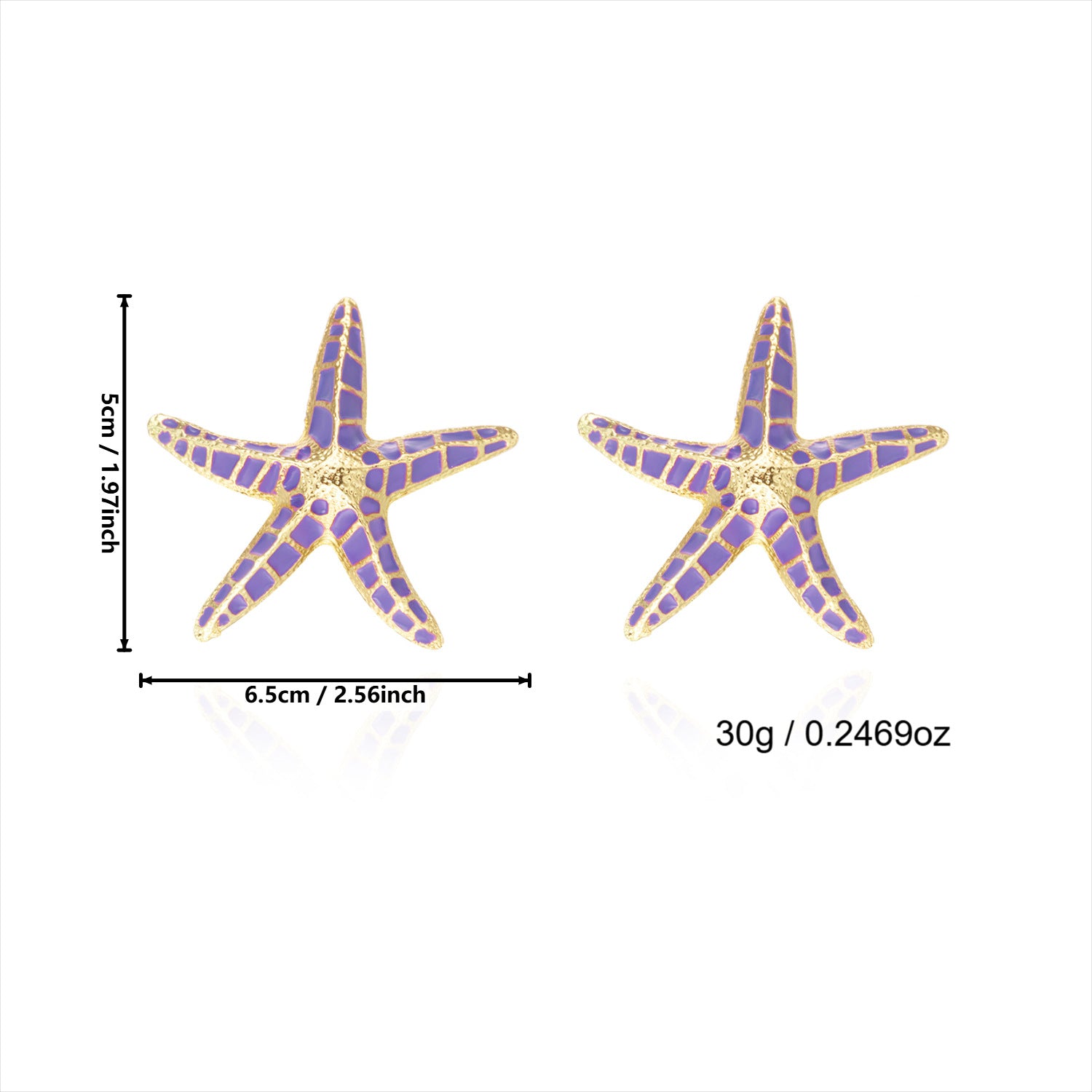 Chunky Starfish Shell Gold Plated Waist Chain 8ZA6JBC102T