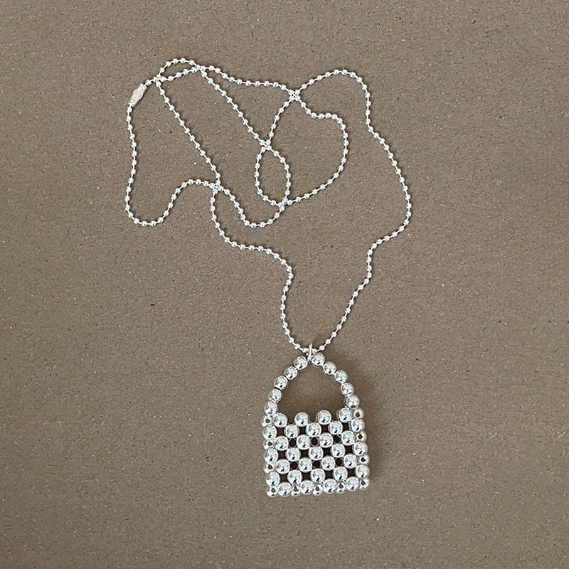 Simple Flower Heart Pendant Chain Necklace 6W6JNC439