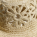 Summer Hollow Hand-Crochet Straw Bucket Hat 8BK6HAT174L