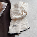 Winter Cable Knit Solid Color Knit Warm Scarf 6W6NSC68