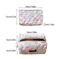 Sweet Floral Print Quilt Shell Cosmetic Bag 6C5CO280