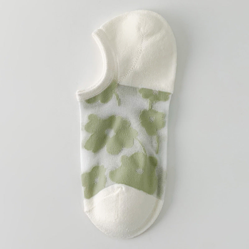 Floral Mesh Sheer Socks - DippedShop Wholesale - #2467