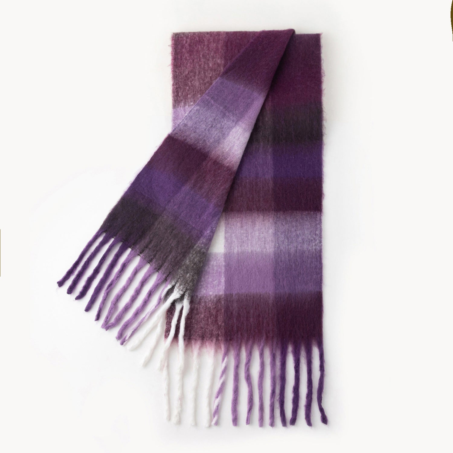 Colorful Plaid Tassel Warm Scarf 6W6NSW275