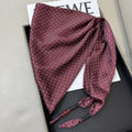 Chic Solid Color Floral Print Silk Scarf 6W6NSI215