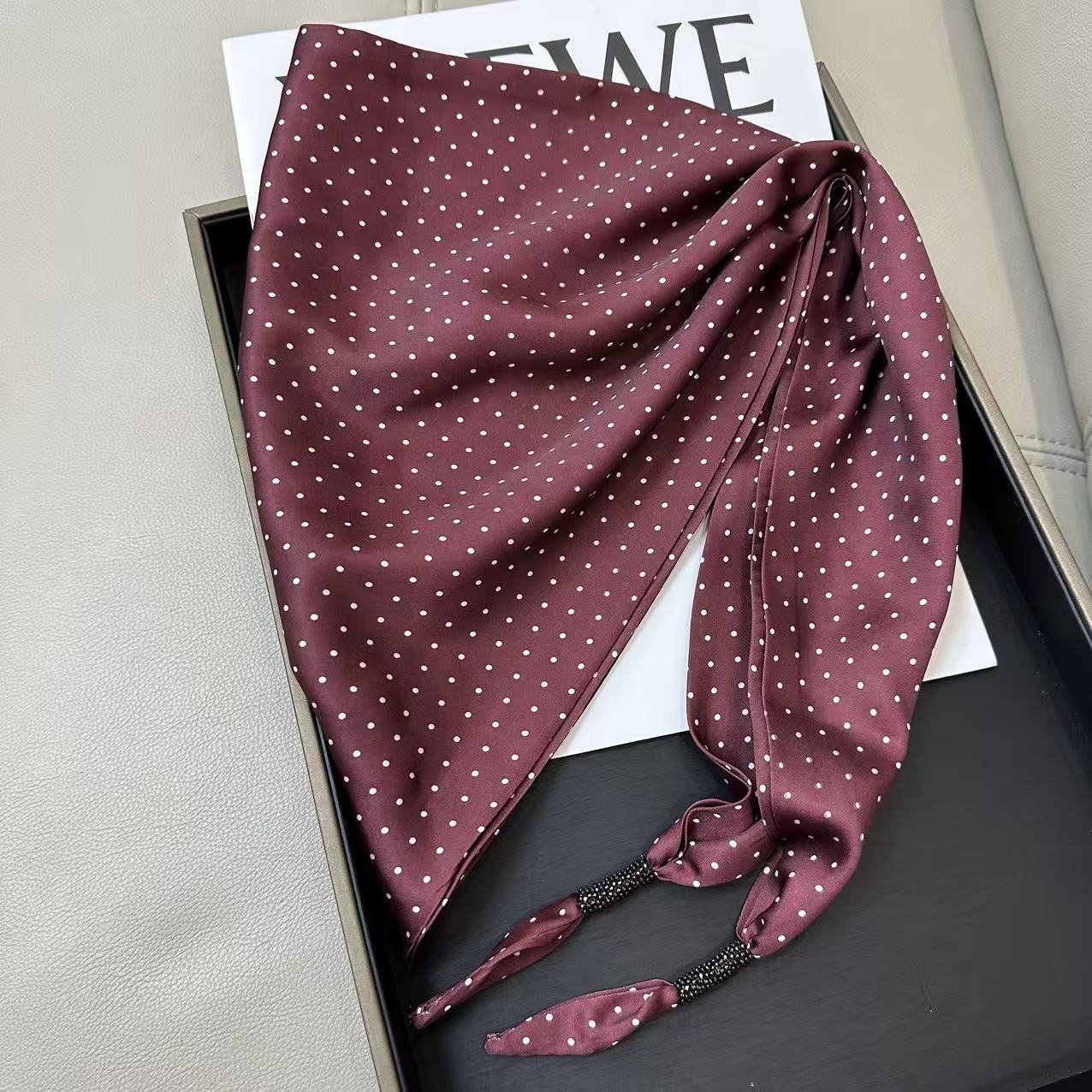 Chic Solid Color Floral Print Silk Scarf 6W6NSI215