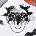 Gothic Crystal Tassel Choker - DippedShop Wholesale - #7283