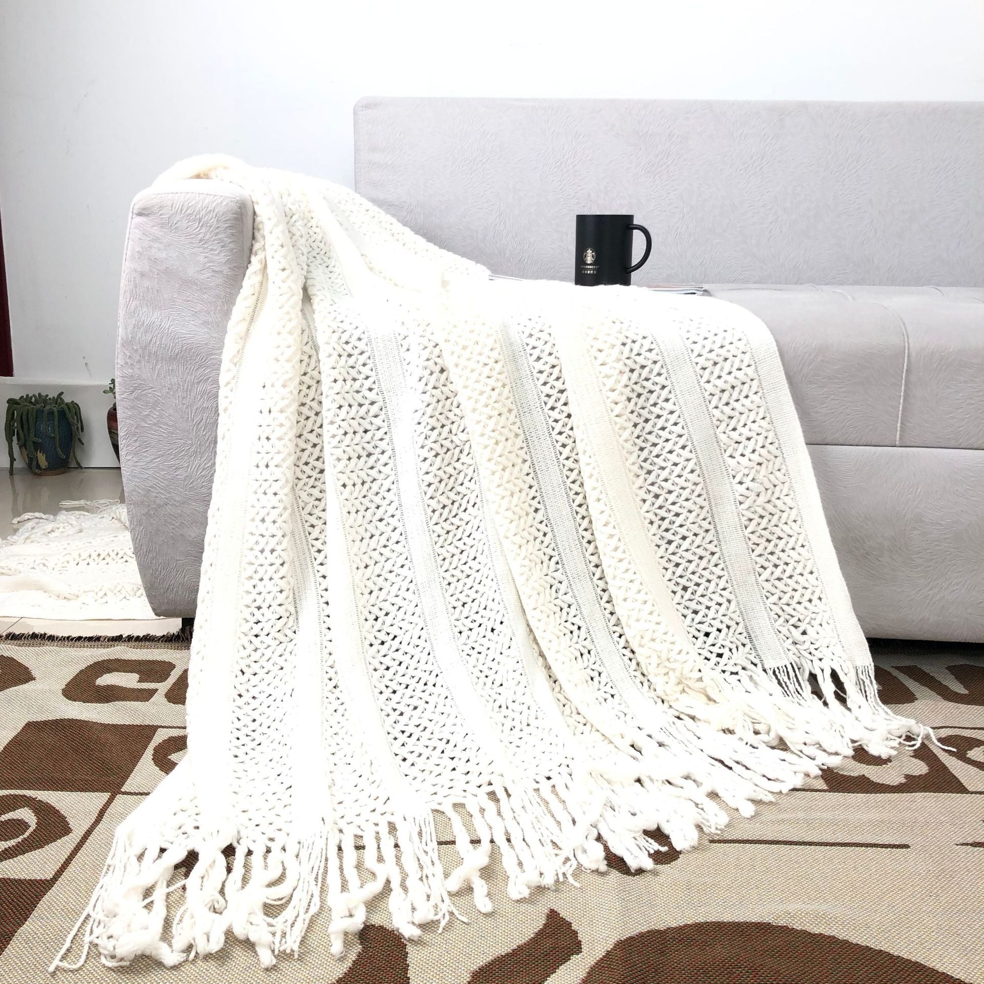 Cable Knit Sofa Blanket - DippedShop Wholesale - #8979