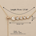 Elegant Gold Plated Heart Rhinestones Pendant Necklace 6W6JNC643