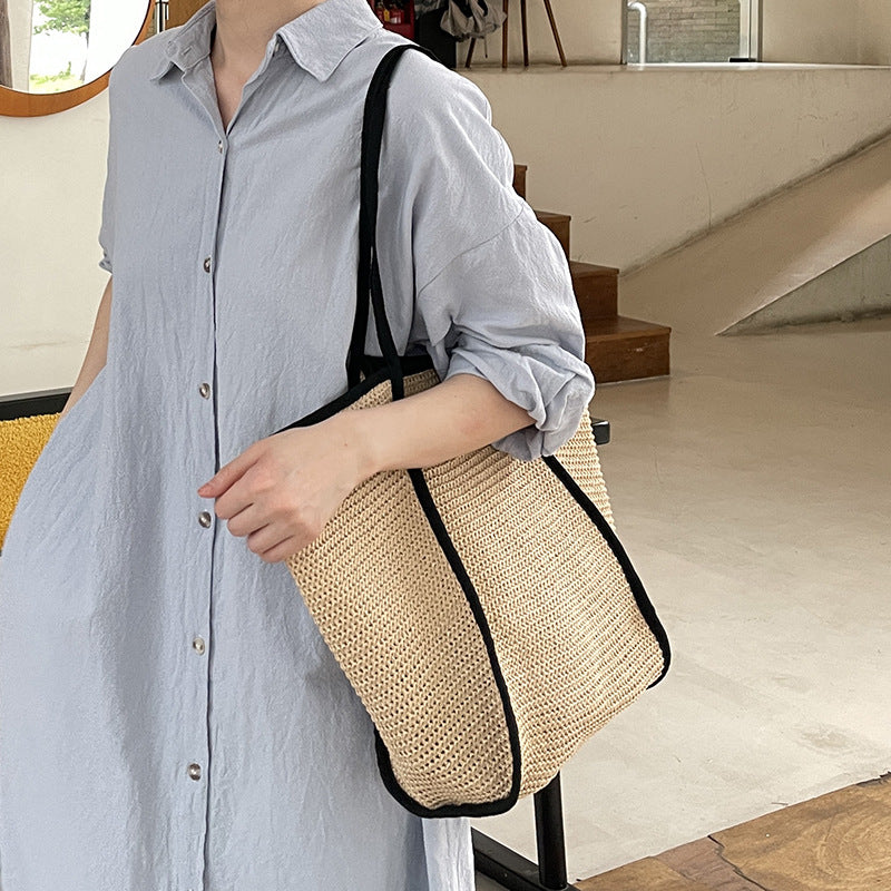 Summer Large Simple Woven Bag DPWB10