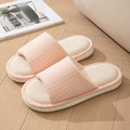 Linen Open Toe House Slippers - DippedShop Wholesale - #3107