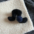 Sweet Plush Felt Ball Small Hair Claw 6W6HCP1652