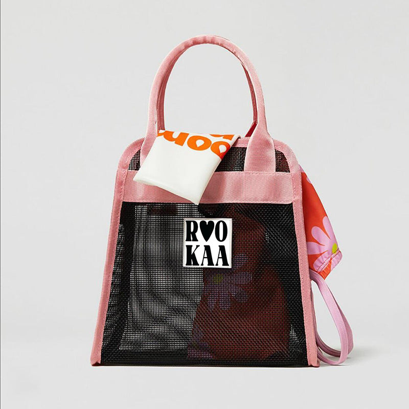Trendy Hollow Out Mesh Travel Storage Bag 8BW6BOB98L