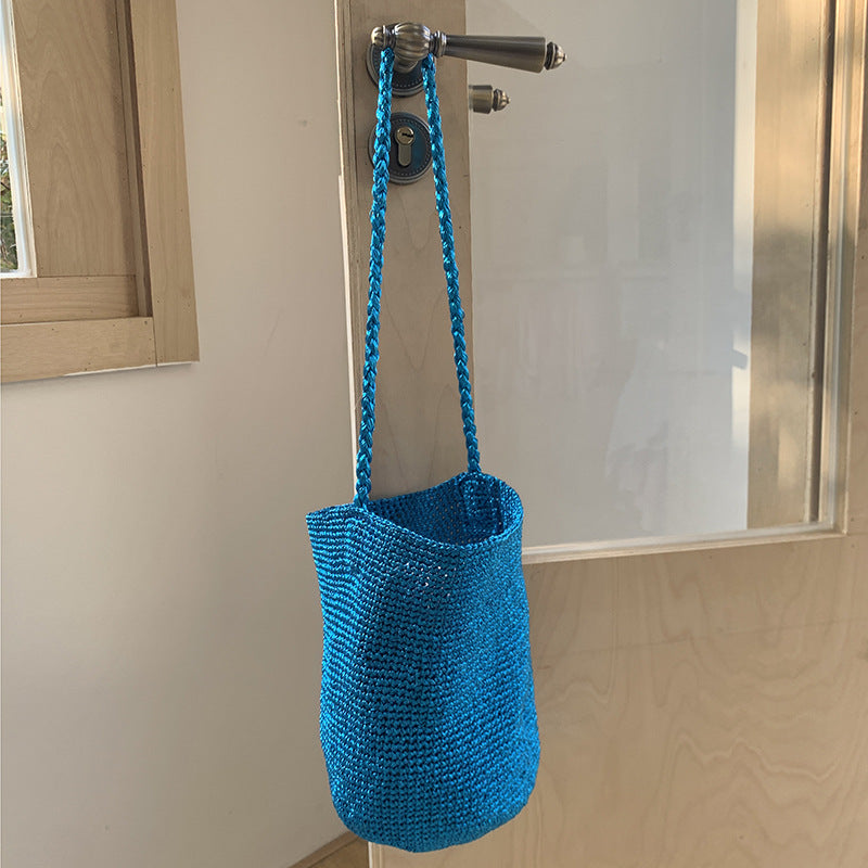 Handmade Woven Bucket Bag - DippedShop Wholesale - #3139