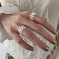 Pearl Braided Elastic Ring - DippedShop Wholesale - #1395