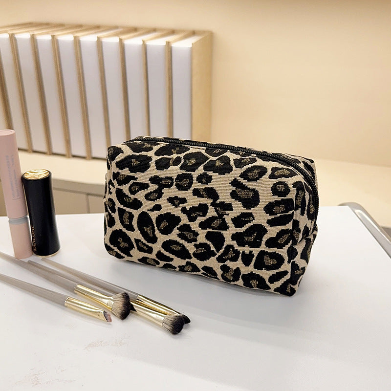 Vintage Leopard Print Large Capacity Makeup Bag MK2BW6S10BOB73