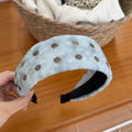 Vintage Floral Polka Dot Wide Headband 6W6HBD280