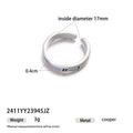 Floral Bow Open Ring - DippedShop Wholesale - #8819