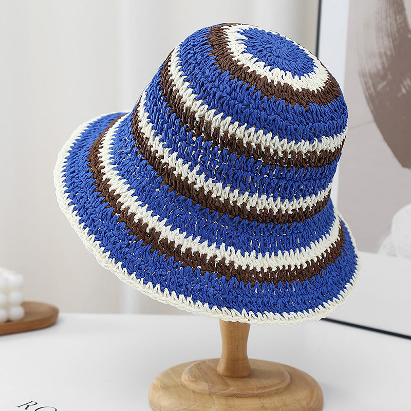 Color Block Beach Hat - DippedShop Wholesale - #4611