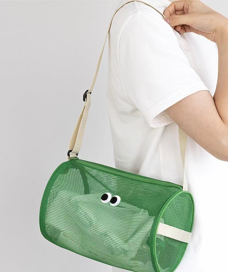 Simple Eye Embroidered Mesh Makeup Bag MK2BW6S10BOB116